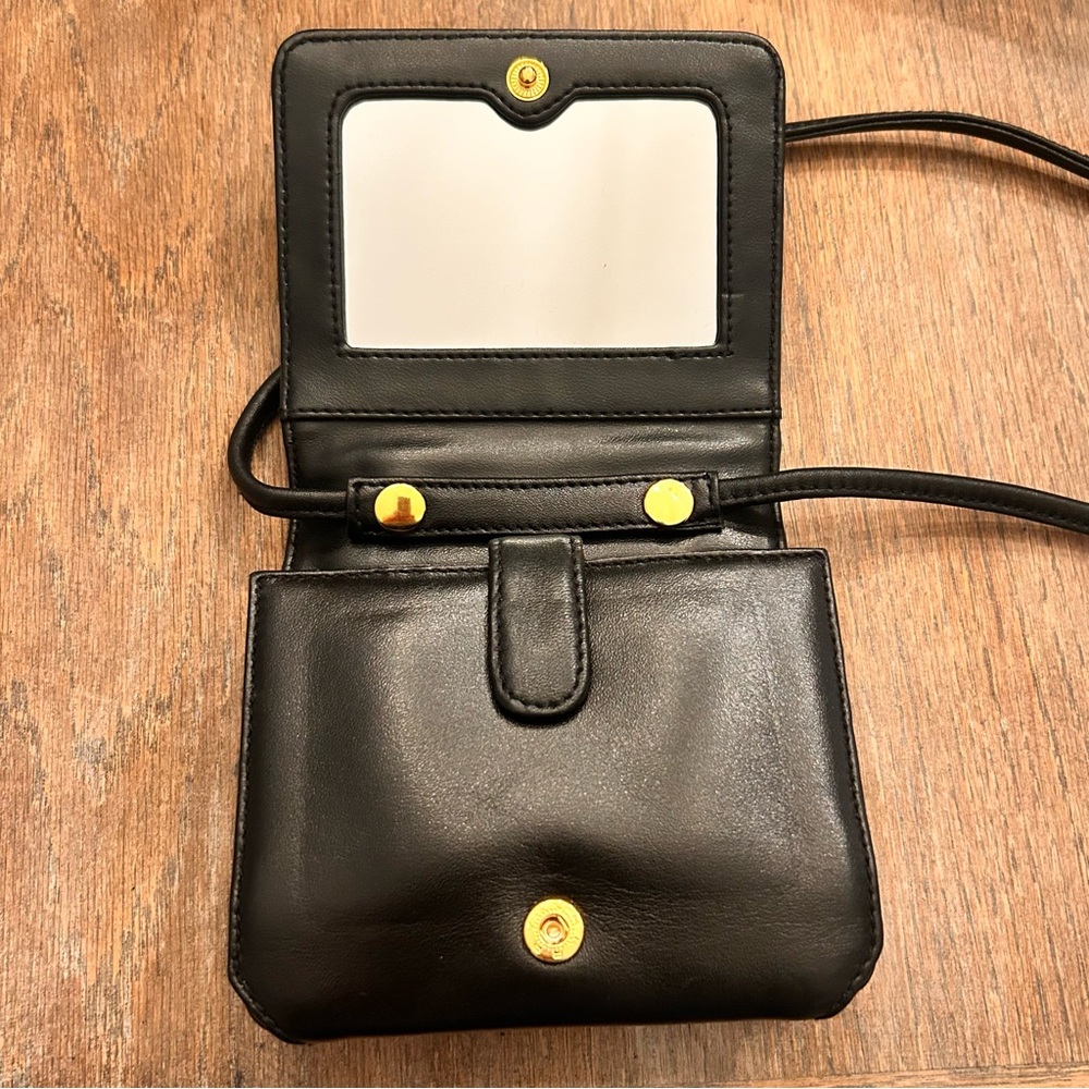 Etienne Aigner Black Leather Crossbody Bag - Picture 9 of 14